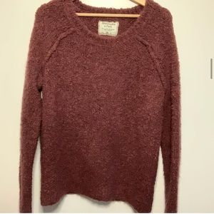 Abercrombie and Fitch Maroon Open Back Sweater